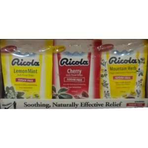 Ricola Sugar Free Cough Suppressant Throat Drops Variety Pack (Pack of 