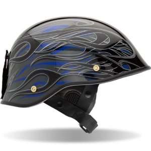  Bell Drifter DLX Flames Helmet   Medium/Black/Blue 