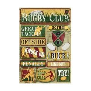  Karen Foster Rugby Cardstock Stickers 5.5X9 KF10898; 6 