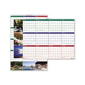   Scene Reversible/Erasable Yearly Wall Calendar, 32