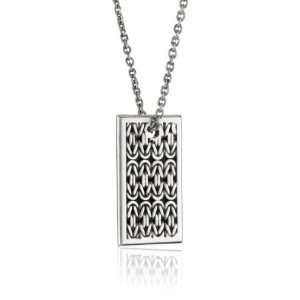   Lois Hill Classics Box Weave Rectangular Dogtag Necklace Jewelry