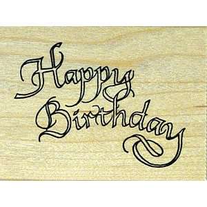  Happy Birthday Wood Mounted Rubber Stamp Arts, Crafts 