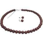    Chocolate Brown Chocolate Pearls Jewelry Affordable Wedding Set