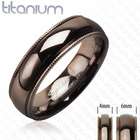 Rings   Titanium Solid Titanium with IP Coffee Gold Ring   Size9