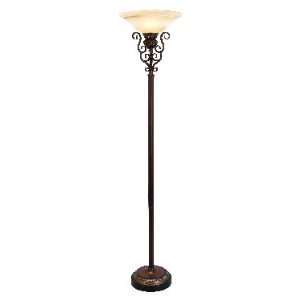 Tall Polystone Metal Torchiere Lamp