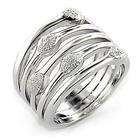 Rings   Fashion Jewelry   Womens Solid Rhodium Plated Brass Ring with 