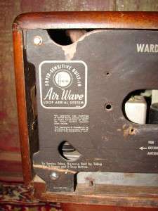   Wooden Wards Airline Tube Radio 171545 6D19 Made In U.S.A  