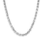 VistaBella 925 Sterling Silver Rope Twisted Chain Necklace 3.3mm