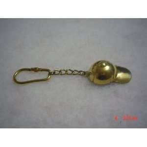  Brass Captain Cap Key Chain, Made in India, 1 Item 