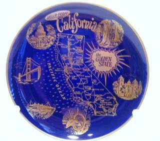 LINDNER KUEPS Bavaria cobalt California plate 24K w/box  