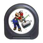 Carsons Collectibles Travel Alarm Clock of Super Mario with Hammer 