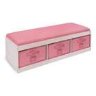 BDG Educational &Fun Best Quality Kids Storage Bench with Cushion and 