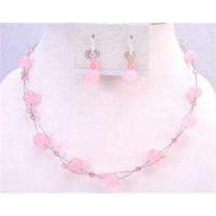   jewelry rose quartz wedding pink jewelry rose quartz fancy glass beads