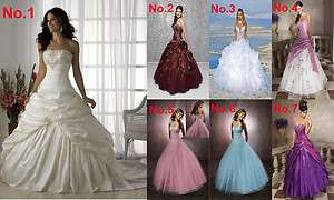 New 7 Style Stock Evening Gowns Prom Ball Dress SZ:6 8 10 12 14 16 