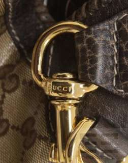 Gucci GG Crystal Monogram Canvas & Leather Trim New Jackie Large 