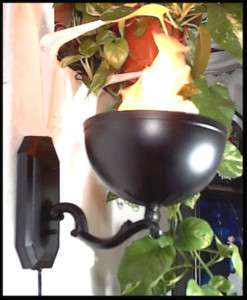   blazing SCONCE FLAME LIGHT wall mount torch, Halloween, Haunted House