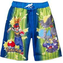 Pokemon Ash Pikachu Swimming Trunks Suit Shorts Size 4  