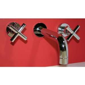  Wall Mounted Bathroom Sink Faucet with Cross Handles: Home 