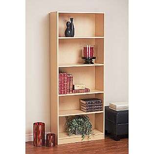 Shelf Office Bookcase with Kick Plate   Maple  Orion For the Home 