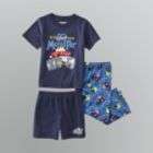Joe Boxer Infant and Toddler Boys Three Piece Monster Truck Pajama 