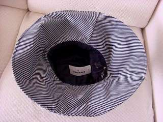 CHANEL WIDE BRIM Hat navy White Pins charming NEW NW  