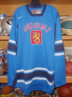   Finland Suomi 2010 Olympics IIHF Nike Hockey Jersey SEWN Large NWT