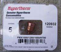 Hypertherm Powermax 1650 40 Amp Nozzles 120932 5pk  