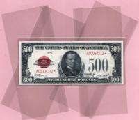 Small Mylar Crystal Clear Currency Bill Holders  