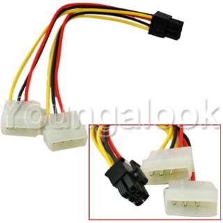 IDE(4 pin) to PCI E (6 pin)VGA Card Power Cable Adapter  