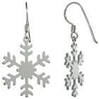 goldia Sterling Silver Snowflake Dangle Earrings