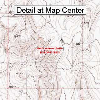  USGS Topographic Quadrangle Map   Red Lookout Butte 