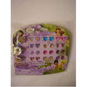   Tinkerbell Sticker Stick on Earrings & Rings ~27 Pc Set Toys & Games