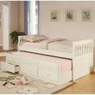 Coaster La Salle with Trundle Daybed in White Finish by Coaster