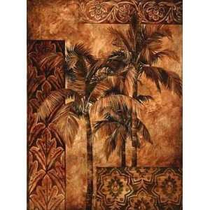  Golden Palm Tapestry II Poster Print