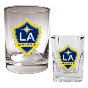  Los Angeles Galaxy Rocks Glass and Square Shot Glass Set 