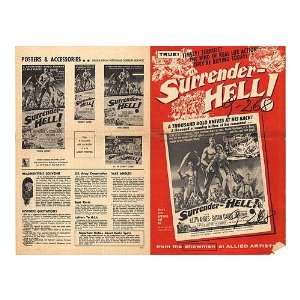  Surrender Hell Original Movie Poster, 11 x 17 (1959 