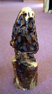 MOREL Mushroom Chainsaw Carving wood art sculpture art  