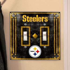  Pittsburgh Steelers Light Switch Cover Double Glass 