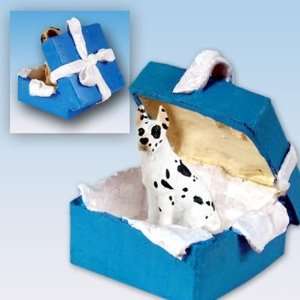  Great Dane Blue Gift Box Dog Ornament   Harlequin: Home 