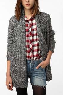 Sparkle & Fade Marled Drapey Open Cardigan   Urban Outfitters
