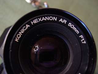 KONICA AUTOREFLEX TC 35mm CAMERA WITH HEXANON AR 50mm 1.7 PRIME LENS 