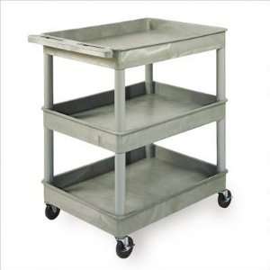  Four Tub Shelf Utility Cart Color: Gray: Office Products