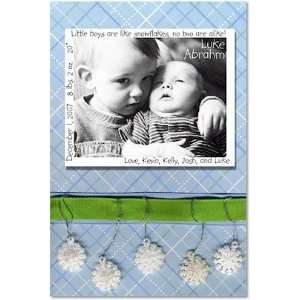  Scrapbook Holiday Photo Cards   Dangling Snowflakes Blue 