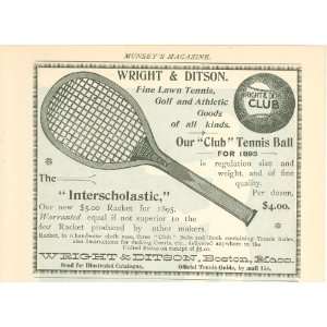  1895 Advertisement Wright & Ditson Lawn Tennis Athletic 