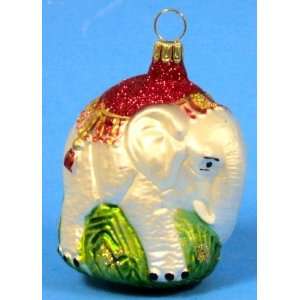 Elephant German Glass Christmas Ornament