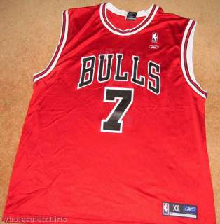 Chicago Bulls # 7 Gordon Red Jersey 2XL NBA Bulls 100 Polyster  