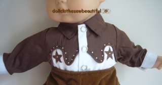 Doll Clothes fits Bitty Baby Cowboy Costume Halloween  