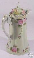 Nippon Hand painted Porcelain Japanese Floral Teapot  