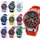 Fashion Colorful Sport Style Jelly Watches Womens Silicone Quartz 