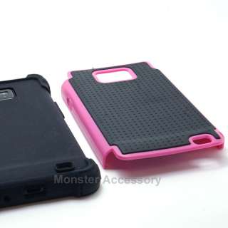 Shield Baby Pink Dual Layer Gel Case Cover Samsung Galaxy S 2 AT&T 
